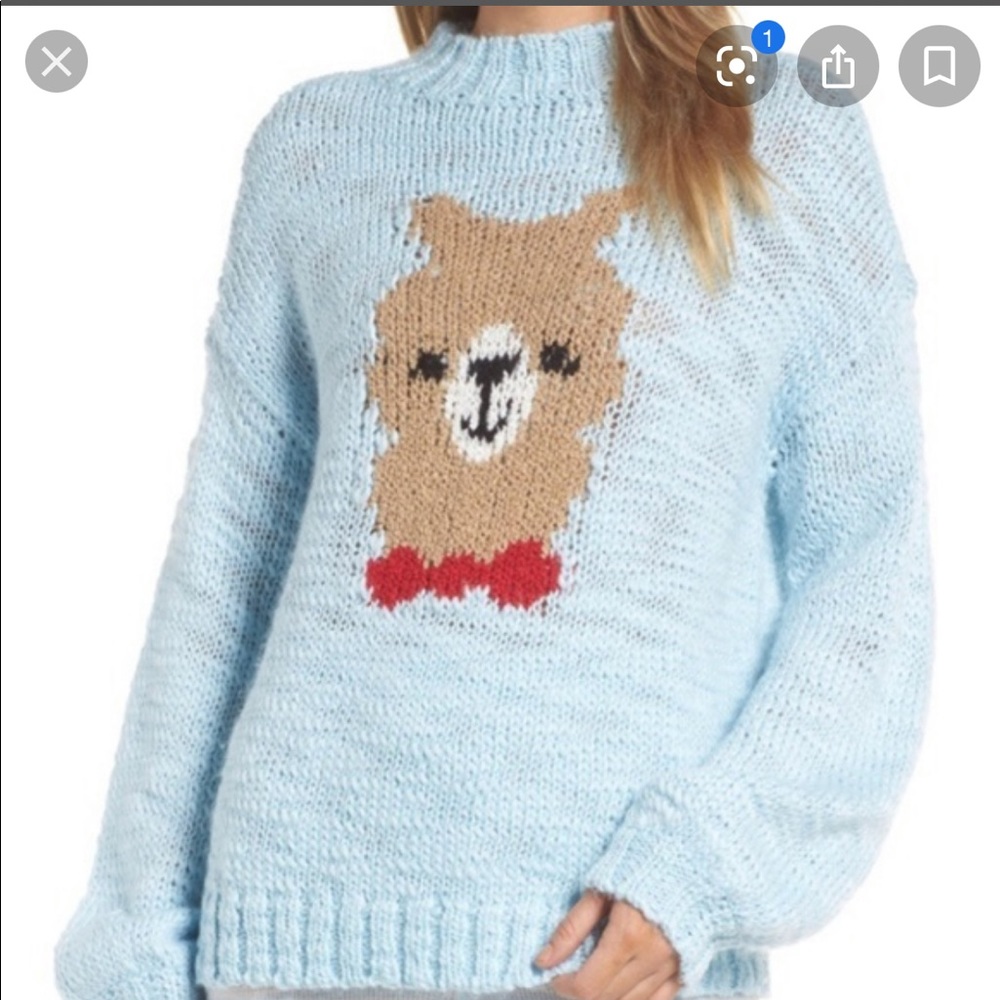 NWT Make + Model Llama Sweater